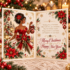 3D Christmas Dress Greeting Card