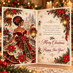 3D Christmas Dress Greeting Card
