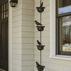 Decorative Bird Rain Chain for Gutters and Outdoor Garden Decor