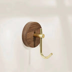 Chic Round Self-Adhesive Timber Wall Hook Piece