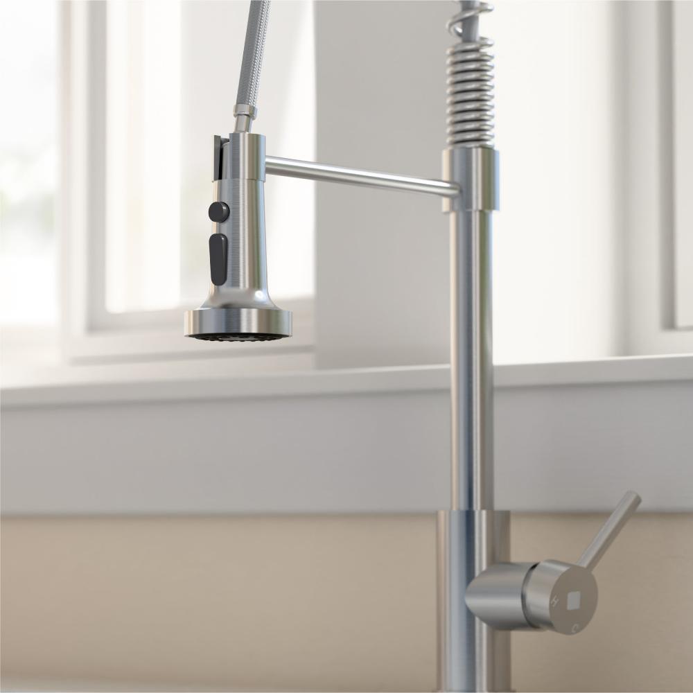 Stainless Steel High Arc Pull Down Kitchen Faucet with Single Handle