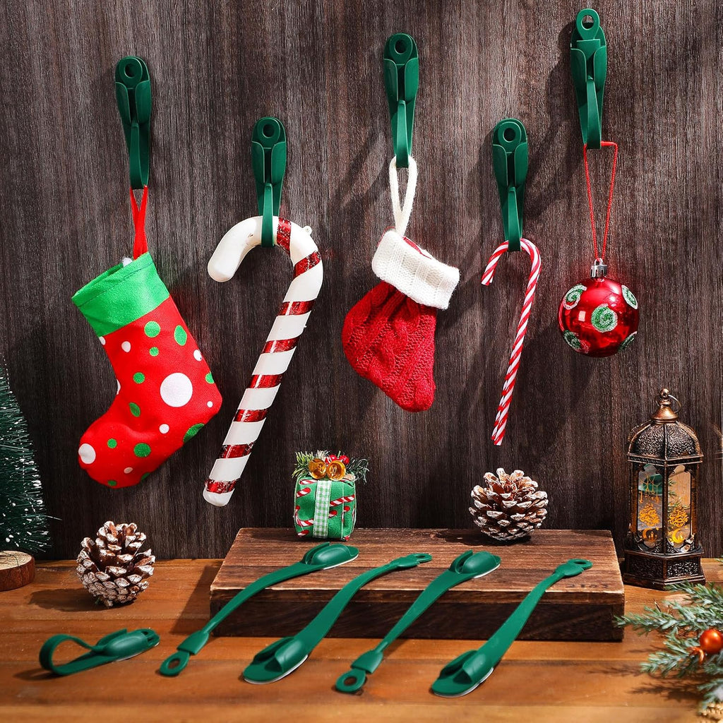 6-Pack Silicone Christmas Garland Hangers with Hooks