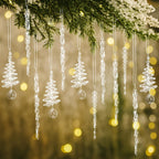 24-Piece Crystal Icicle Christmas Tree Ornaments – 3 Styles