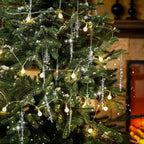 24-Piece Crystal Icicle Christmas Tree Ornaments – 3 Styles