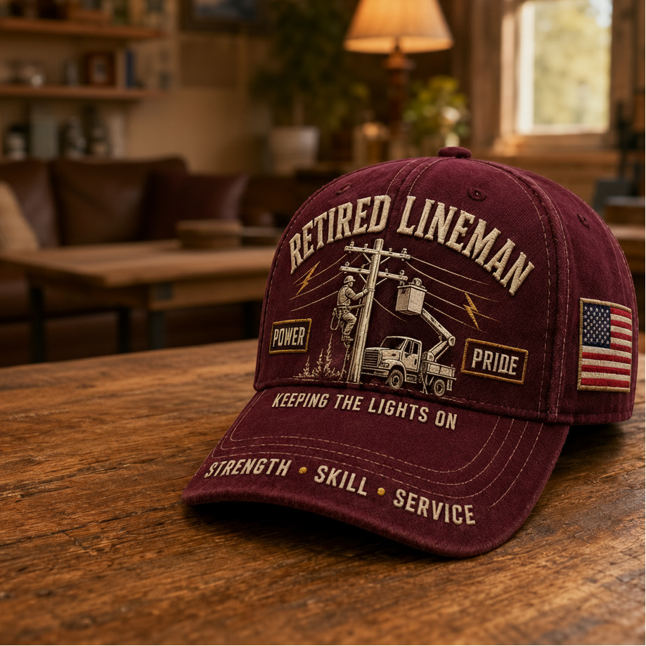 Retired Lineman Keeping The Lights On Commemorative Cap