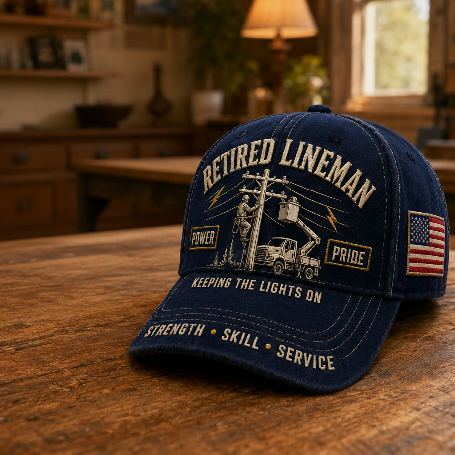 Retired Lineman Keeping The Lights On Commemorative Cap