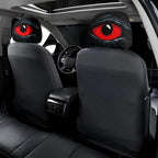 2pcs Red Devil's Eye Car Headrest Covers