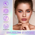 Holographic Glitter Freckles Temporary Face Tattoos – 8PCS