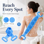 Silicone Back Scrubber with Easy-Grip Handles for Shower