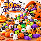 30PCS Halloween Mochi Squishy Toys for Party Favors & Goodie Bags
