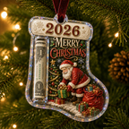 Christmas Tree Ornament Cash Holder – Novelty Holiday Money Holder