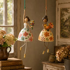 Whimsical Dancing Lady Hanging Ornament for Porch & Garden