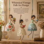 Whimsical Dancing Lady Hanging Ornament for Porch & Garden