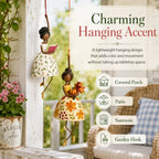 Whimsical Dancing Lady Hanging Ornament for Porch & Garden