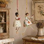 Whimsical Dancing Lady Hanging Ornament for Porch & Garden