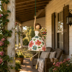 Whimsical Dancing Lady Hanging Ornament for Porch & Garden
