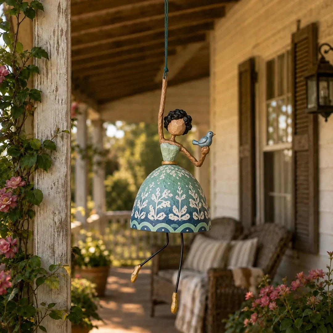 Whimsical Dancing Lady Hanging Ornament for Porch & Garden