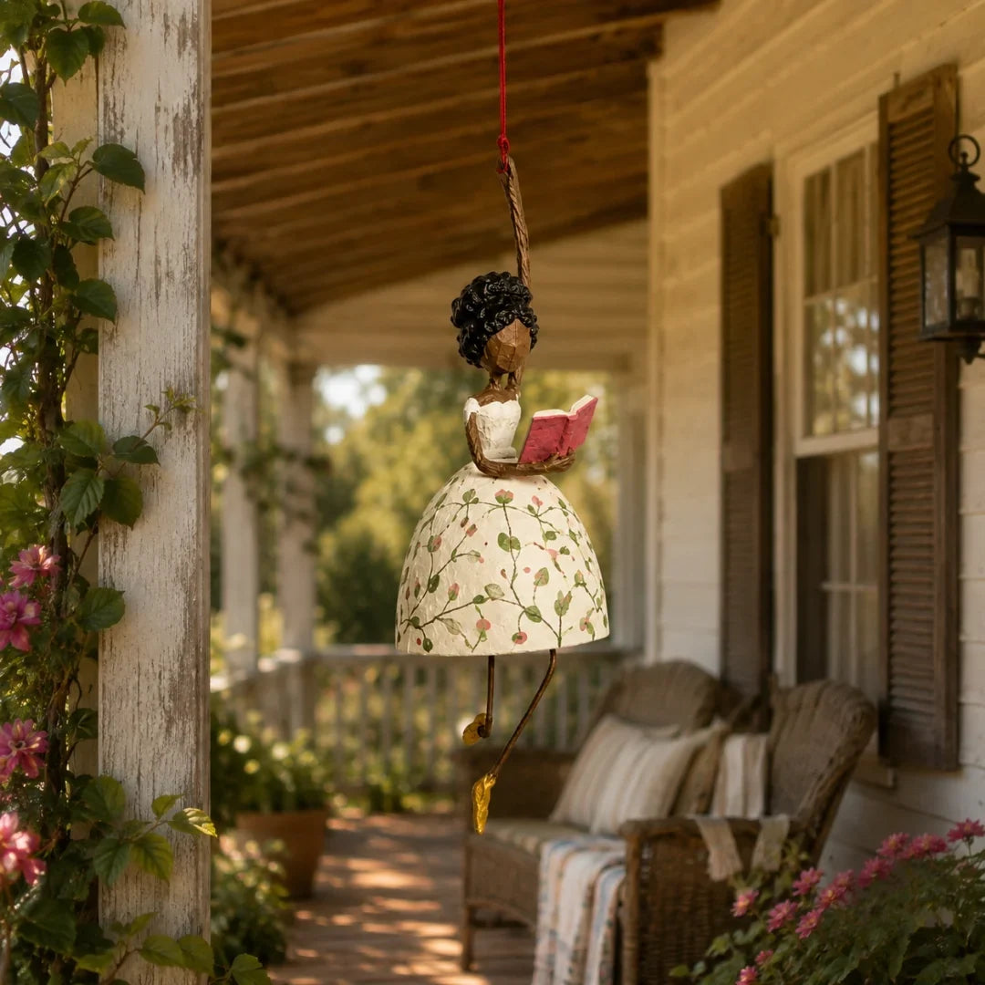 Whimsical Dancing Lady Hanging Ornament for Porch & Garden