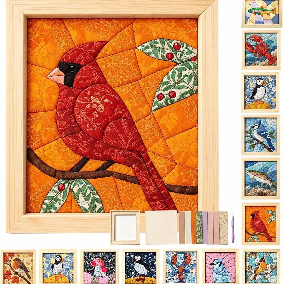 DIY No-Sew Fabric Art Kit – Textured Fabric Craft