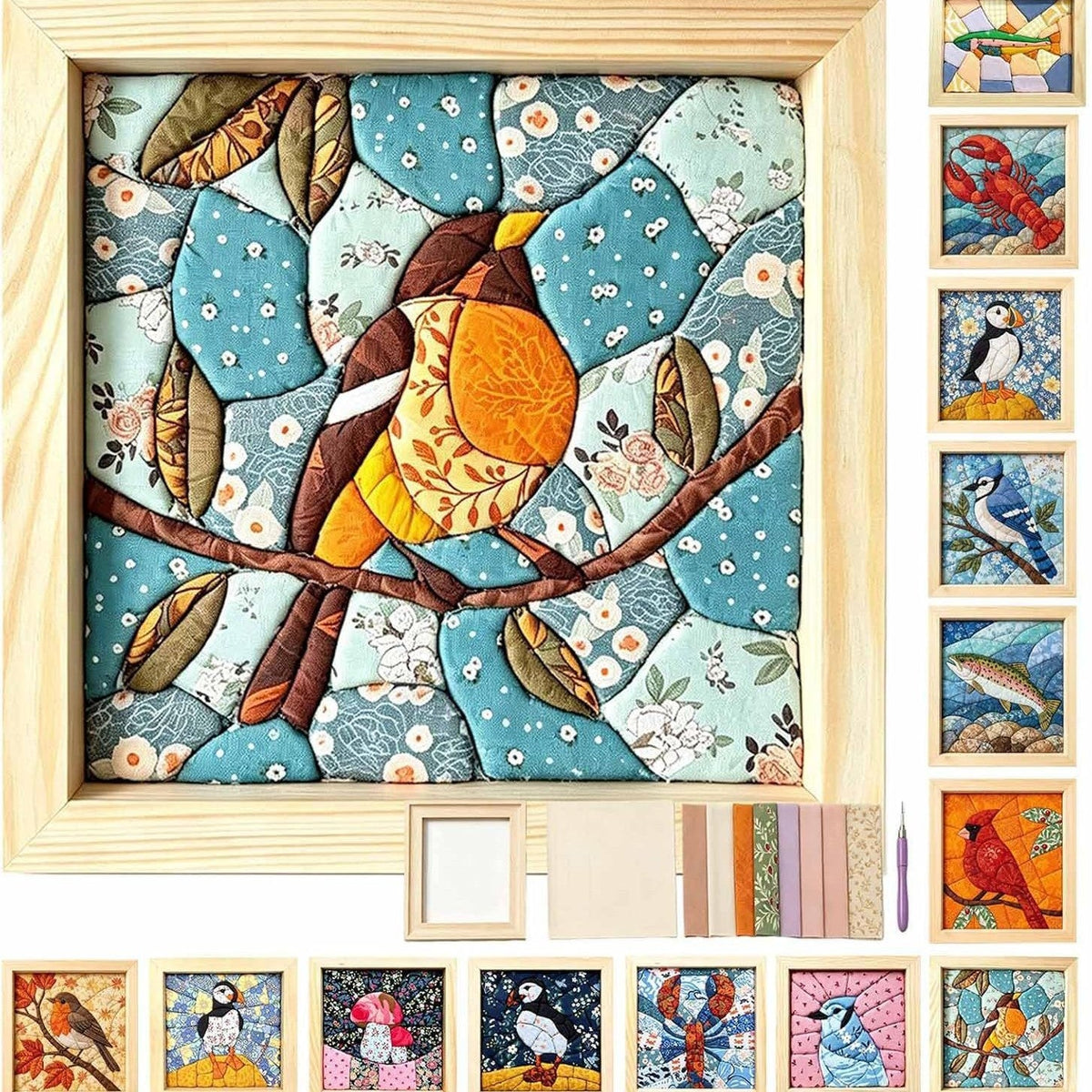DIY No-Sew Fabric Art Kit – Textured Fabric Craft