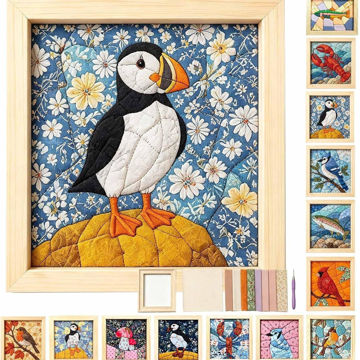 DIY No-Sew Fabric Art Kit – Textured Fabric Craft