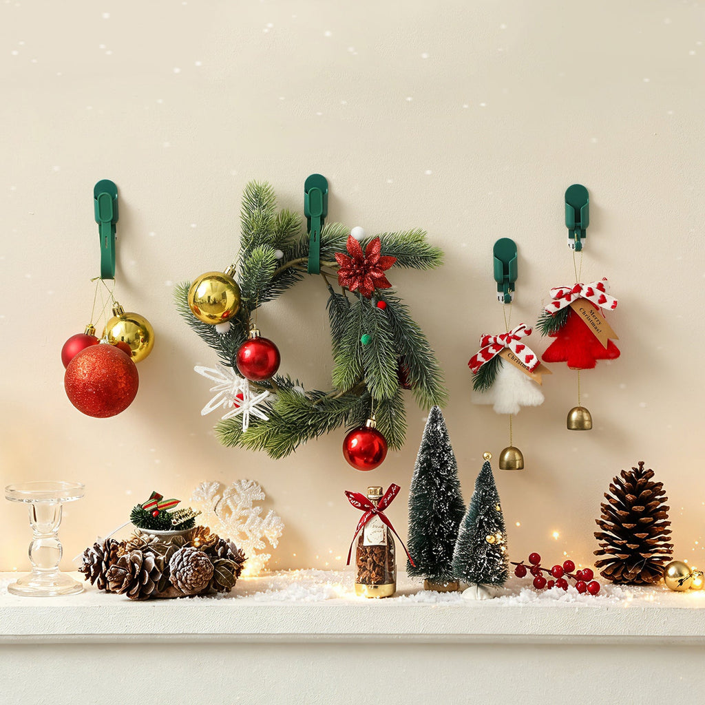 6-Pack Silicone Christmas Garland Hangers with Hooks