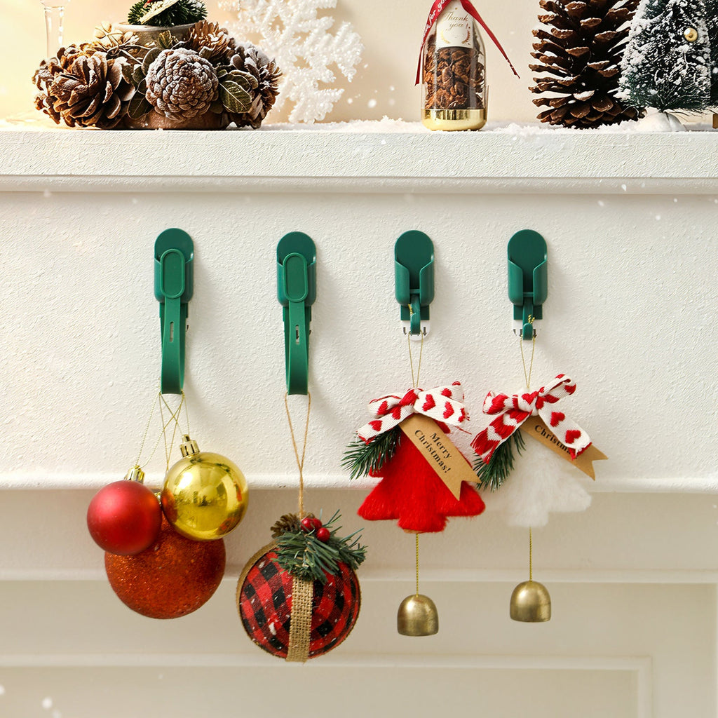 6-Pack Silicone Christmas Garland Hangers with Hooks