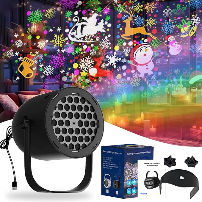 USB Christmas Light Projector for Indoor Holiday Decorations