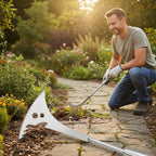 Stainless Steel Gap Weeding Tool – L-Shaped Hand Weeder for Clearing Grass Between Pavers, Yard Cracks, Terraces and Garden Paths
