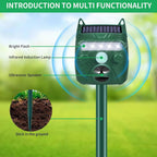 Ultrasonic Cat and Bird Deterrent with Solar Power for Gardens