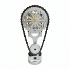 Rotating Gear Clock with Moving Gears, USB Powered Mechanical Tabletop Clock