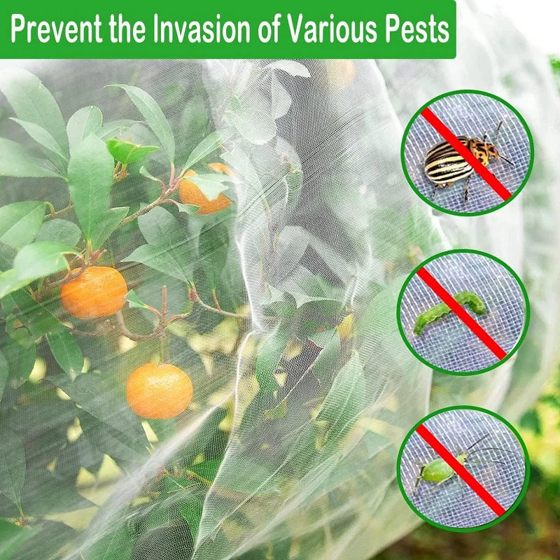BUGBARRIER – HDPE Insect Net for Breathable Plant Protection & Pest Control