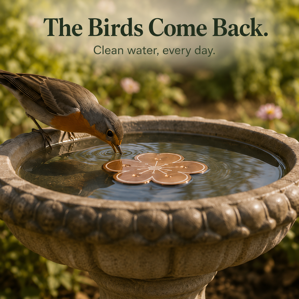 Pure Copper Bird Bath Purifier Disc for Algae Control