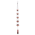 Five Bell Brass Wind Chime for Outdoor Porch and Garden Decor