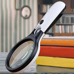 45x handheld magnifying glass with LED light designed for precise reading and detailed inspection