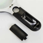 45x handheld magnifying glass with LED light designed for precise reading and detailed inspection