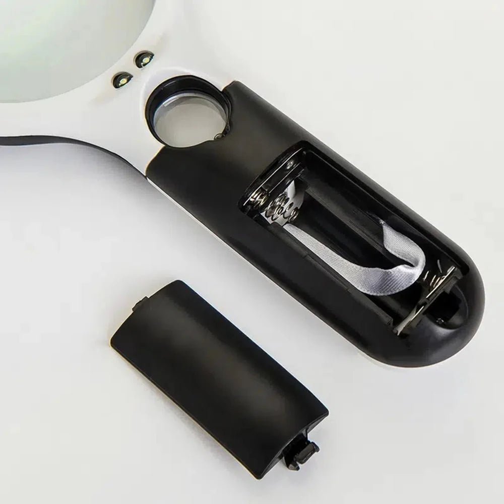 45x handheld magnifying glass with LED light designed for precise reading and detailed inspection