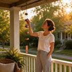 Five Bell Brass Wind Chime for Outdoor Porch and Garden Decor