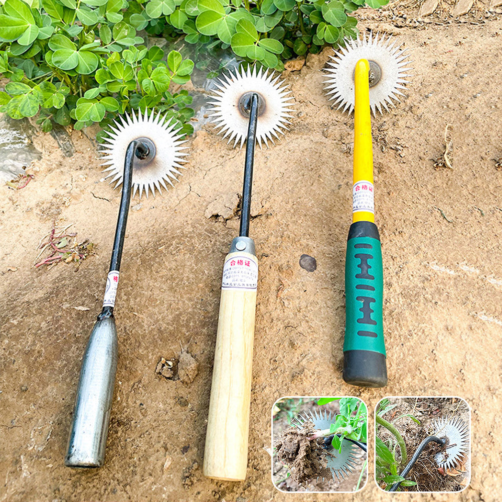 Manual Garden Weed Remover – Portable Sunflower Hoe and Rake Tool for Lawn Care, Soil Loosening and Convenient Outdoor Weeding