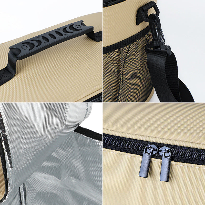 Insulated Lunch Cooler with Digital Temperature Display & Multiple Compartments