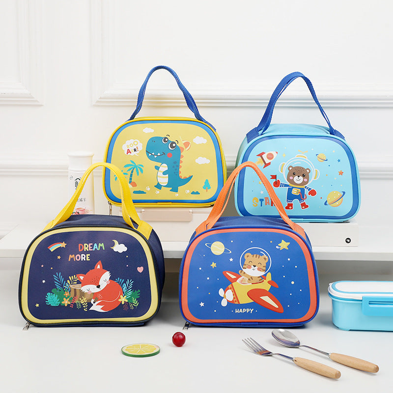 Kids Insulated Lunch Bag with Cartoon Design for School & Picnics