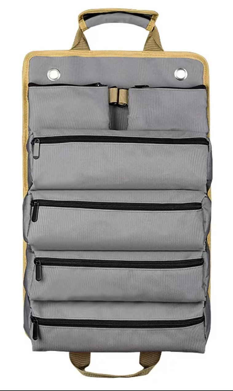 Hanging Tool Bag with 6 Zipper Pockets for Garage & Workshop