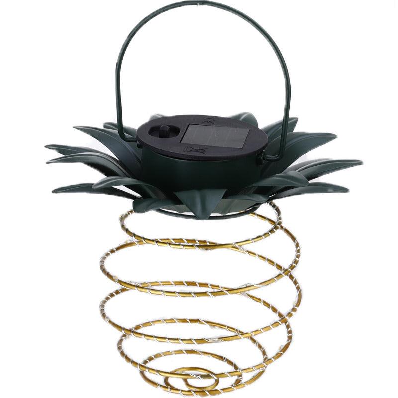 Solar Pineapple Hanging Lantern, Warm White LED Outdoor Garden Light