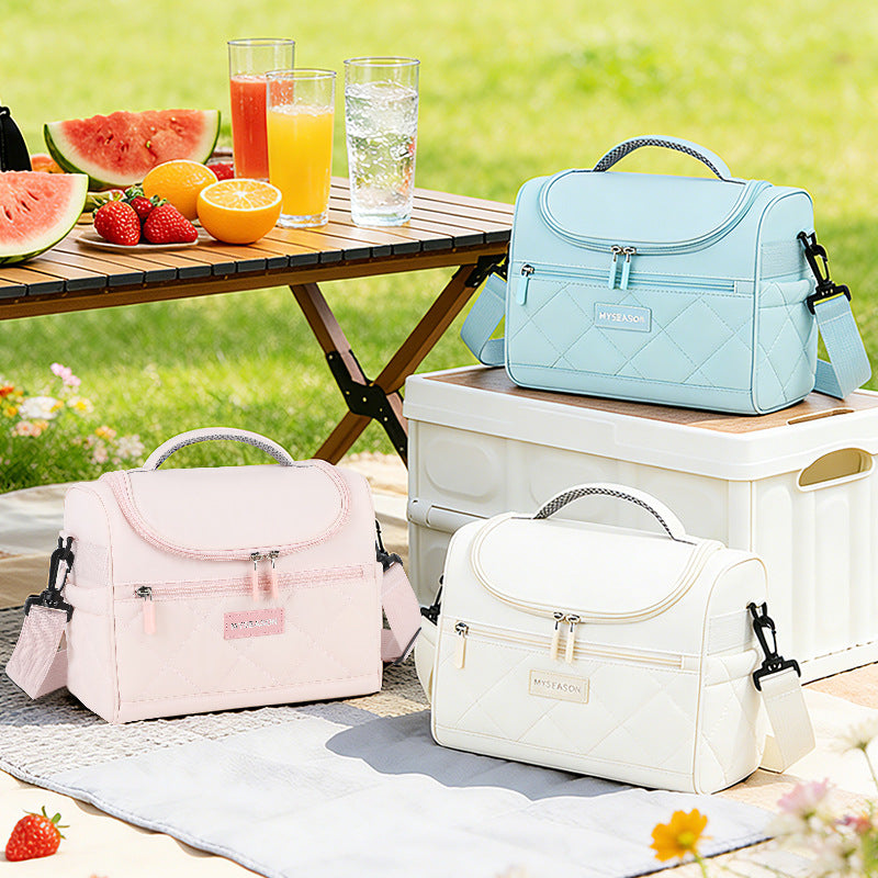 Insulated Lunch Cooler Bag with Shoulder Strap for Work & Travel
