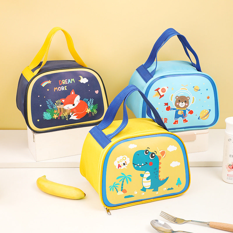 Kids Insulated Lunch Bag with Cartoon Design for School & Picnics