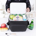Insulated Lunch Cooler Bag with PEVA Lining & Shoulder Strap