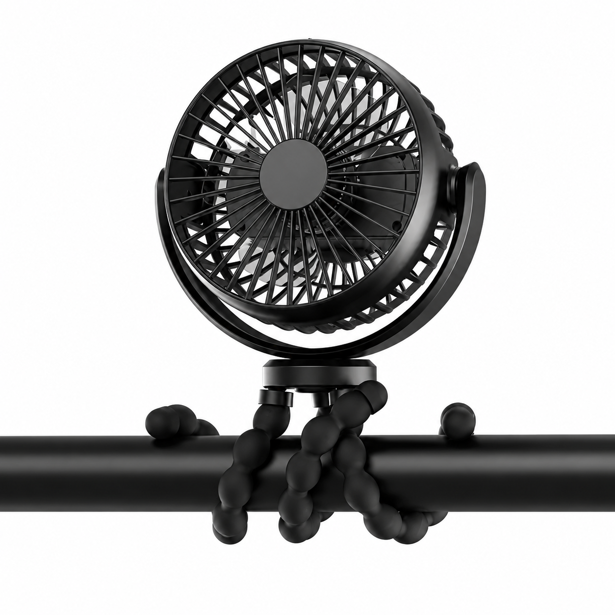 Portable Clip-On Fan with Flexible Tripod Legs for Home Travel Office