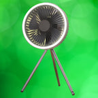 Portable Rechargeable Fan with LED Light & 10000mAh Power Bank for Travel & Outdoor Use