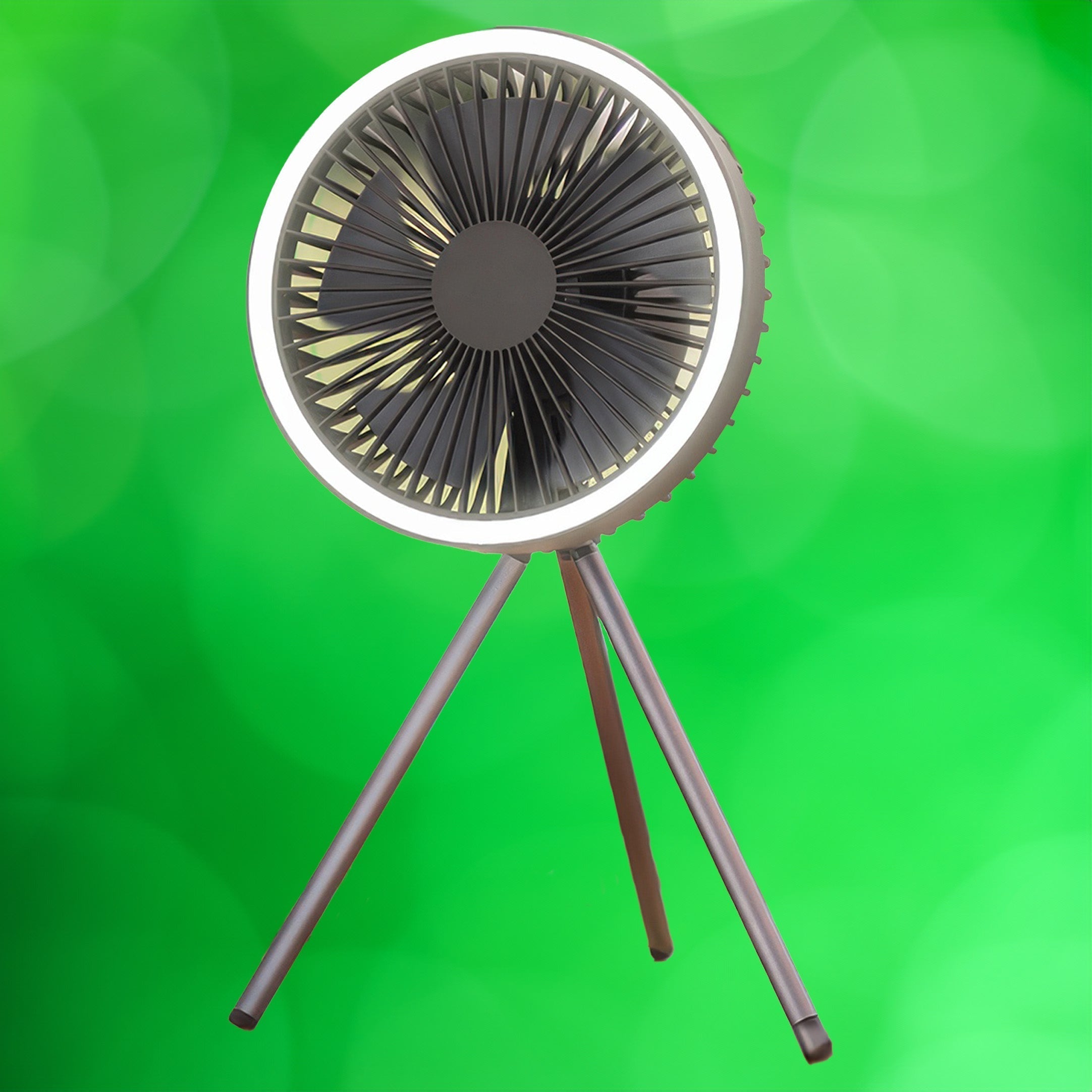 Portable Rechargeable Fan with LED Light & 10000mAh Power Bank for Travel & Outdoor Use