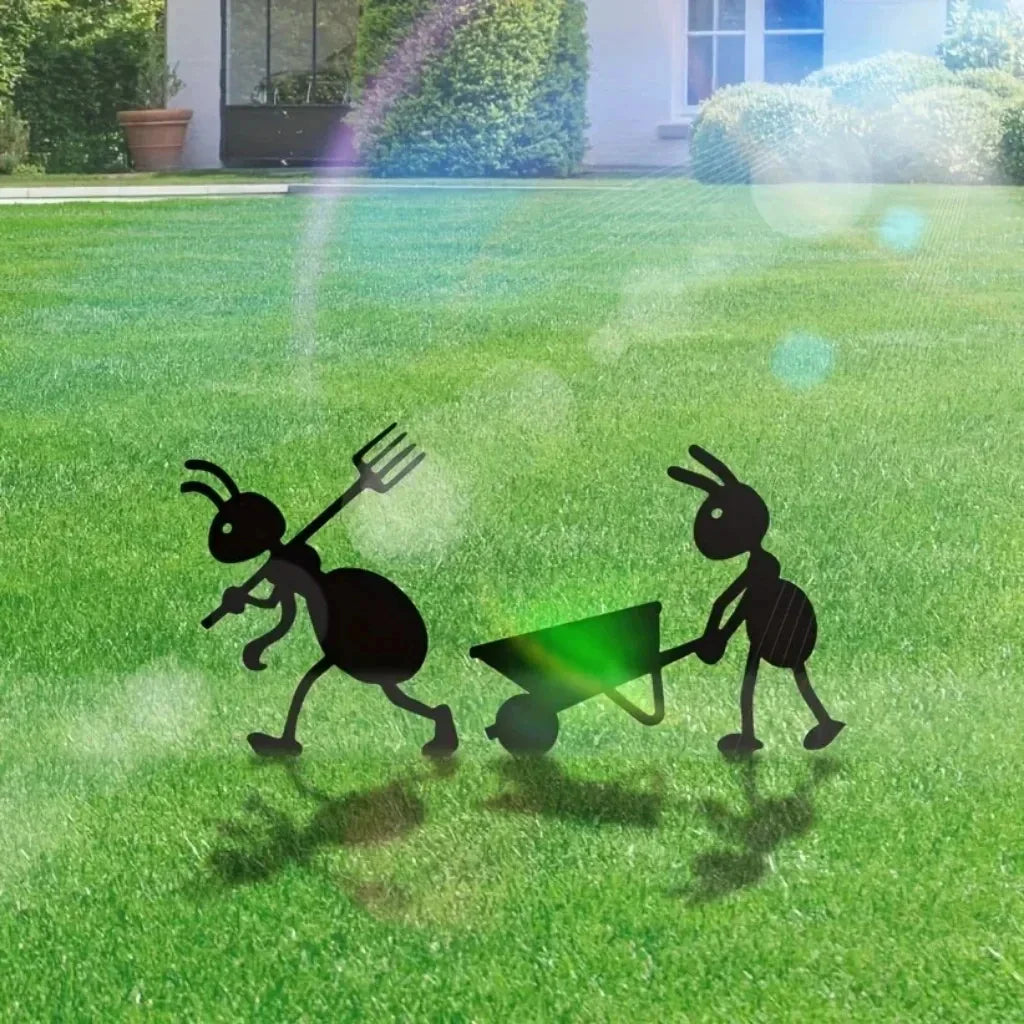 Ant Garden Decor Metal Yard Ant Garden Stakes Lawn Art